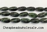 CRZ797 15.5 inches 15*30mm twisted oval ruby zoisite gemstone beads