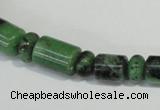 CRZ83 2*4mm – 6*10mm rondelle & 4*6mm – 10*11mm tube ruby zoisite beads