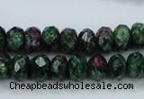 CRZ912 15.5 inches 8*12mm faceted rondelle Chinese ruby zoisite beads