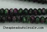 CRZ920 15.5 inches 5*8mm rondelle Chinese ruby zoisite beads