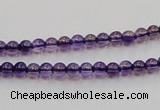 CSA01 15.5 inches 4mm round synthetic amethyst beads wholesale