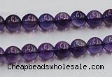 CSA04 15.5 inches 8mm round synthetic amethyst beads wholesale