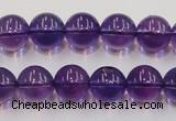 CSA06 15.5 inches 12mm round synthetic amethyst beads wholesale