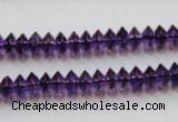 CSA07 15.5 inches 4*8mm rondelle synthetic amethyst beads wholesale