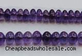 CSA08 15.5 inches 5*8mm rondelle synthetic amethyst beads wholesale