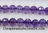 CSA16 15.5 inches 8mm faceted round synthetic amethyst beads