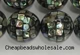 CSB4043 15.5 inches 16mm ball abalone shell beads wholesale