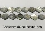 CSB4110 15.5 inches 15*20mm carved flower abalone shell beads