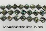 CSB4121 15.5 inches 14*14mm diamond abalone shell beads wholesale