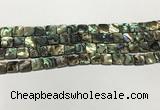 CSB4143 15.5 inches 8*8mm square abalone shell beads wholesale