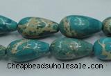 CSE06 15.5 inches 10*20mm teardrop natural sea sediment jasper beads