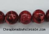 CSE167 15.5 inches 20mm round dyed natural sea sediment jasper beads