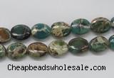 CSE5010 15.5 inches 8*10mm oval natural sea sediment jasper beads