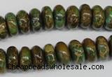 CSE5046 15.5 inches 6*12mm rondelle natural sea sediment jasper beads