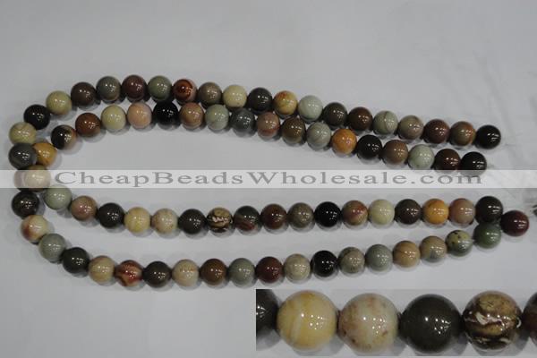 CSE5204 15.5 inches 12mm round sea sediment jasper beads wholesale