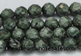 CSH07 15.5 inches 10mm faceted round natural seraphinite beads