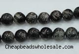 CSI01 15.5 inches 8mm round silver scale stone beads wholesale