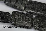 CSI117 15.5 inches 22*30mm rectangle silver scale stone beads