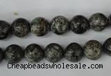 CSI12 15.5 inches 8mm round silver scale stone beads wholesale