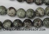 CSI15 15.5 inches 12mm round silver scale stone beads wholesale