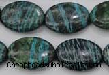 CSJ228 15.5 inches 18*25mm oval dyed green silver line jasper beads