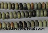 CSL108 15.5 inches 4*8mm rondelle silver leaf jasper beads wholesale