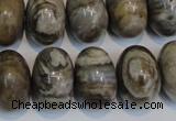 CSL20 15.5 inches 13*20mm rondelle silver leaf jasper beads wholesale