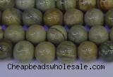 CSL201 15.5 inches 6mm round silver leaf jasper beads wholesale