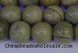 CSL205 15.5 inches 14mm round silver leaf jasper beads wholesale