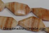 CSL85 15.5 inches 17*32mm freefrom silver leaf jasper beads wholesale