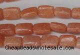 CSM18 15.5 inches 8*12mm rectangle salmon stone beads wholesale