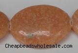 CSM40 15.5 inches 30*40mm oval salmon stone beads wholesale