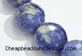 CSO21 AB grade 14mm faceted round sodalite beads wholesale