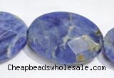 CSO25 15.5 inches A grade 8*12mm faceted oval sodalite beads