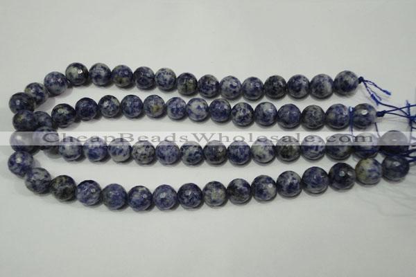 CSO304 15.5 inches 12mm faceted round Brazilian sodalite beads