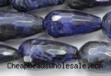 CSO38 15.5 inches 12*24mm faceted teardrop sodalite gemstone beads