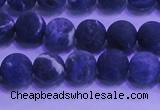 CSO454 15.5 inches 6mm round matte sodalite gemstone beads