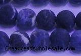 CSO456 15.5 inches 10mm round matte sodalite gemstone beads