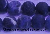 CSO457 15.5 inches 12mm round matte sodalite gemstone beads