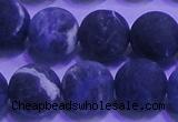 CSO458 15.5 inches 14mm round matte sodalite gemstone beads