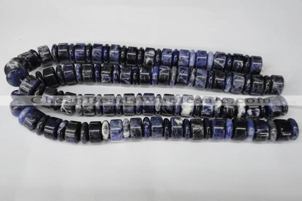 CSO51 15.5 inches 5*16mm & 9*16mm rondelle sodalite gemstone beads