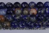 CSO511 15.5 inches 6mm round orange sodalite beads wholesale