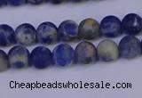 CSO520 15.5 inches 4mm round matte orange sodalite beads wholesale