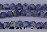 CSO530 15.5 inches 4mm round matte African sodalite beads wholesale