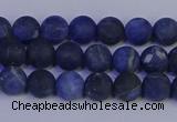 CSO541 15.5 inches 6mm round matte sodalite beads wholesale