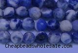 CSO621 15.5 inches 6mm faceted round AB grade sodalite beads