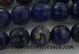 CSO644 15.5 inches 10mm faceted round sodalite gemstone beads