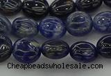 CSO670 15.5 inches 10mm flat round sodalite gemstone beads