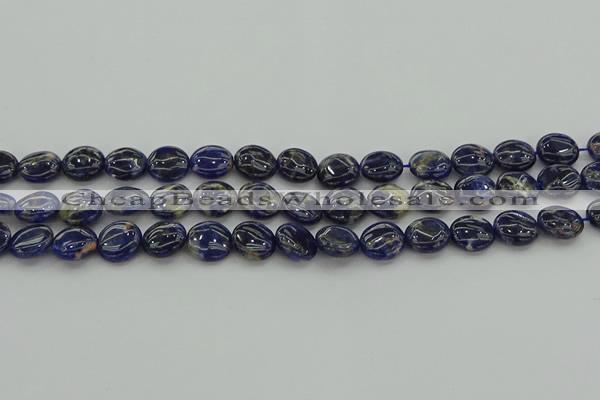 CSO671 15.5 inches 12mm flat round sodalite gemstone beads