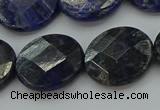 CSO709 15.5 inches 18mm faceted coin sodalite gemstone beads